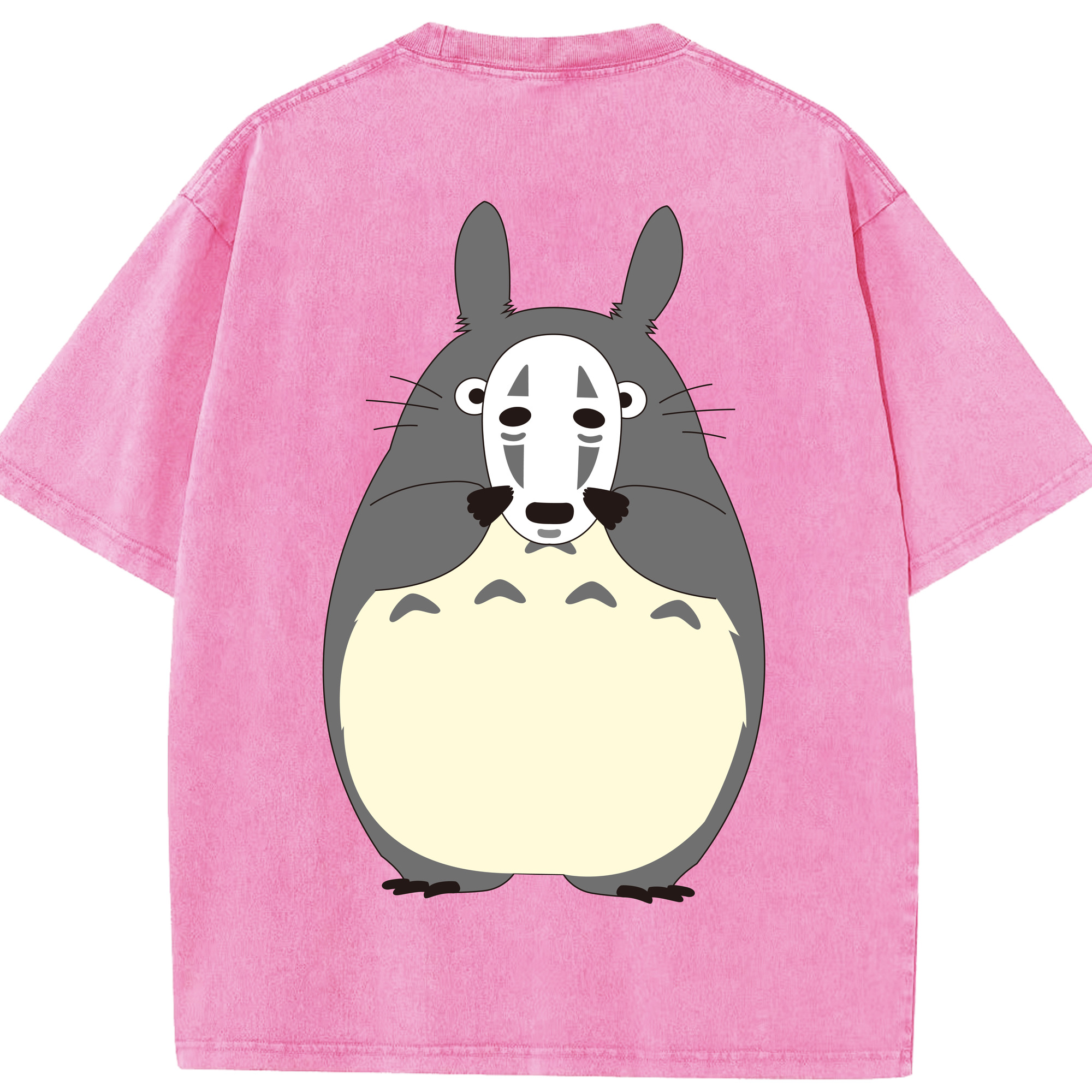 （画像用） となりのトトロ 草壁メイ 草壁サツキ My Neighbor Totoro Satsuki Kusakabe Mei Kusakabe 綿100% ヴィンテージ風 半袖Tシャツ（背面プリント）